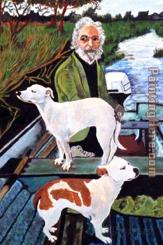 artist and his pets painting - Unknown Artist artist and his pets art painting